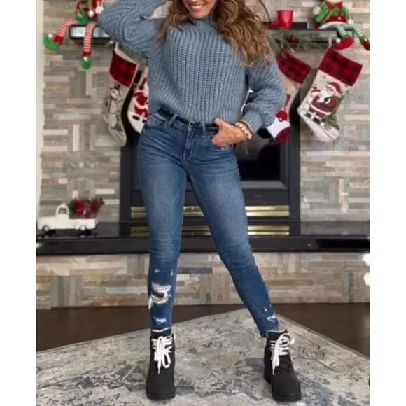 Lugz Grotto II Womens Black Cream Fleece Suede Lace-Up Combat Boots Sizes 7.5 - Picture 2 of 12